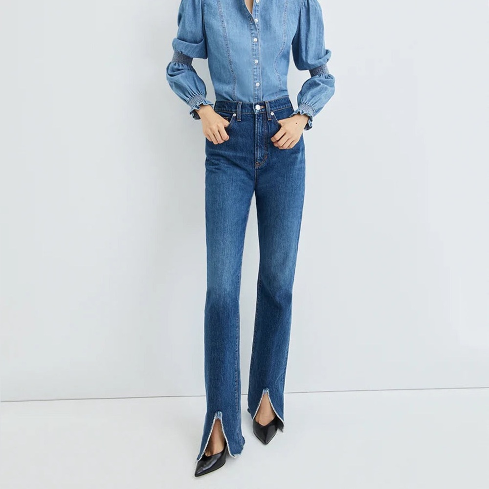 Veronica Beard Split Front Jeans